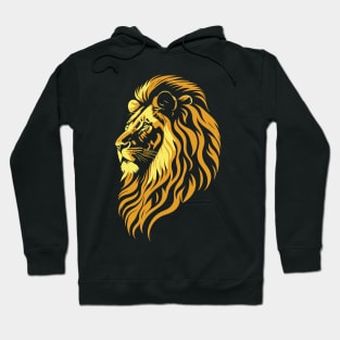 lion fur art without background with color according to surface Hoodie